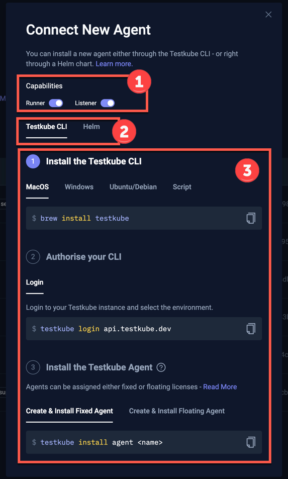 Connect New Agent Dialog